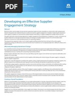 Developing An Effective Supplier Engagement Strategy: A Point of View