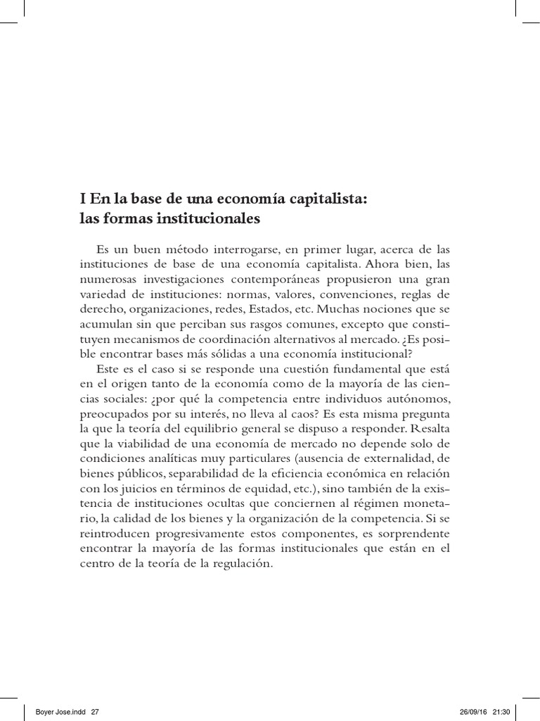 Boyer Seminario 2 Extrait Chap 1&2 La Economia Politica | PDF | Salario ...