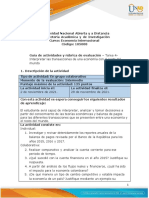 Guía de Actividades y Rúbrica de Evaluación - Unidad 3 - Tarea 4 - Interpretar Las Transacciones de Una Economía Con El Resto Del Mu