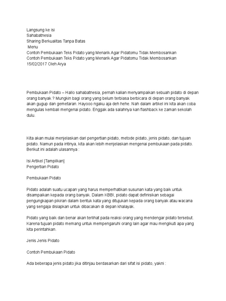 Pembukaan Pidato  PDF