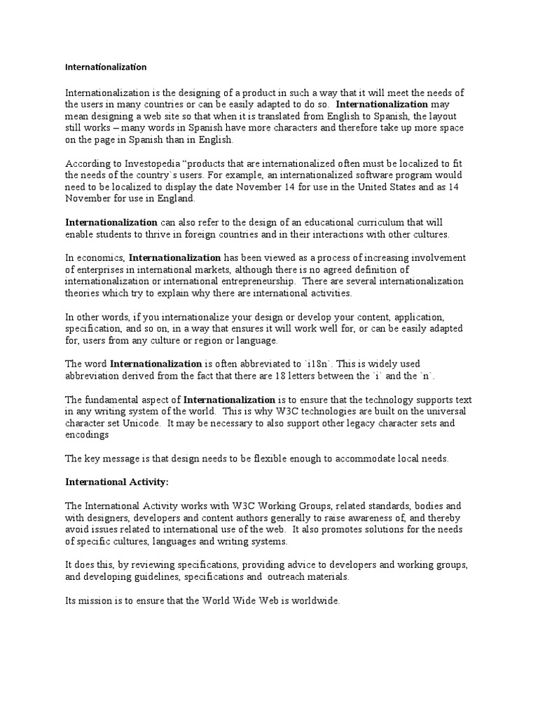 Understanding Internationalization (i18n) | PDF | Internationalization ...
