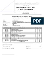 Kartu Rencana Studi (KRS) - Politeknik Negeri Lhokseumawe