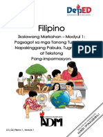 Filipino1 Q2 Mod1 PagsagotSaMgaTanongTungkolSaNapakinggangPabulaTugmaTulaAtTekstongPang-impormasyon V2