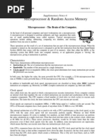 Microprocessor & Random Access Memory