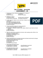 XI CBSE - Accounts - Assignment - 20