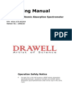 Operating Manual: DW-AA4530F Atomic Absorption Spectrometer