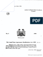 Sierra Leone-Lomé Peace Agreement Ratification Act (1999) (E)