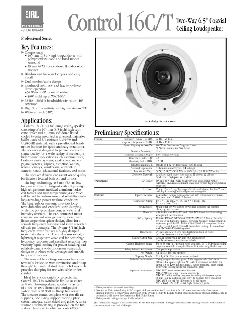 Control 16C/T: Two-Way 6.5