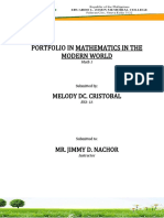 Portfolio in Mathematics in The Modern World: Melody Dc. Cristobal