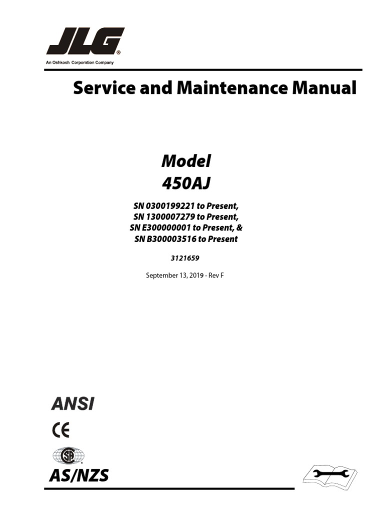 F 450A, 450AJ JLG Service English PDF Mechanical Engineering