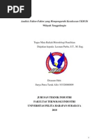 Analisis Faktor-Faktor Yang Mempengaruhi Kesuksesan UKM Di JATIM