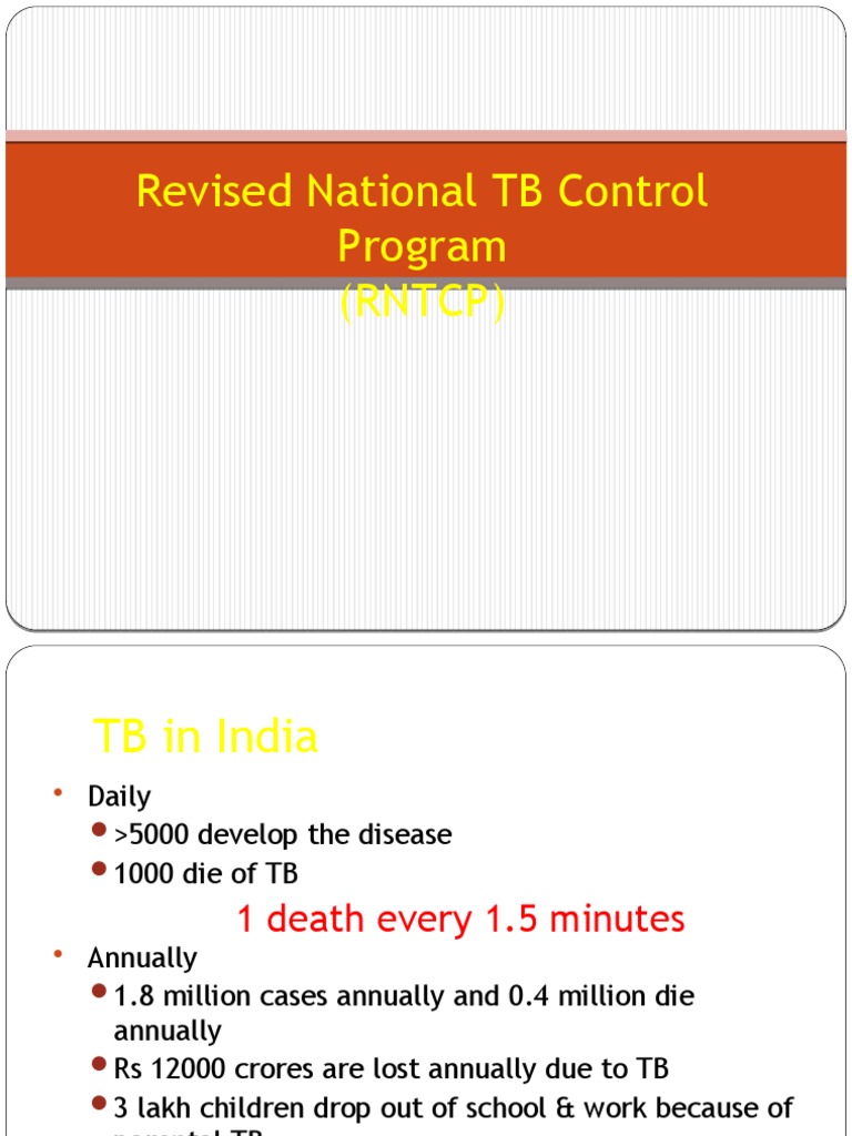 Revised National TB Control Program PDF Tuberculosis Health Sciences