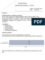 Tutorials Report Computational Fluid Dynamics - CH5101: Tutorial 1: - Problem Statement - Fluid Flow in A 2D Pipe