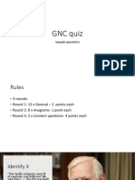 GNC Quiz: Sample Questions