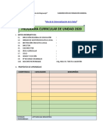 Formato de Programa Curricular de Unidad 2020