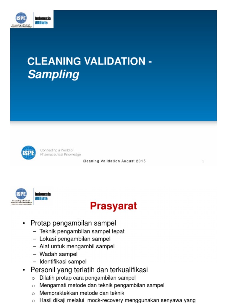 Panduan Pengambilan Sampel Validasi Pembersihan | PDF