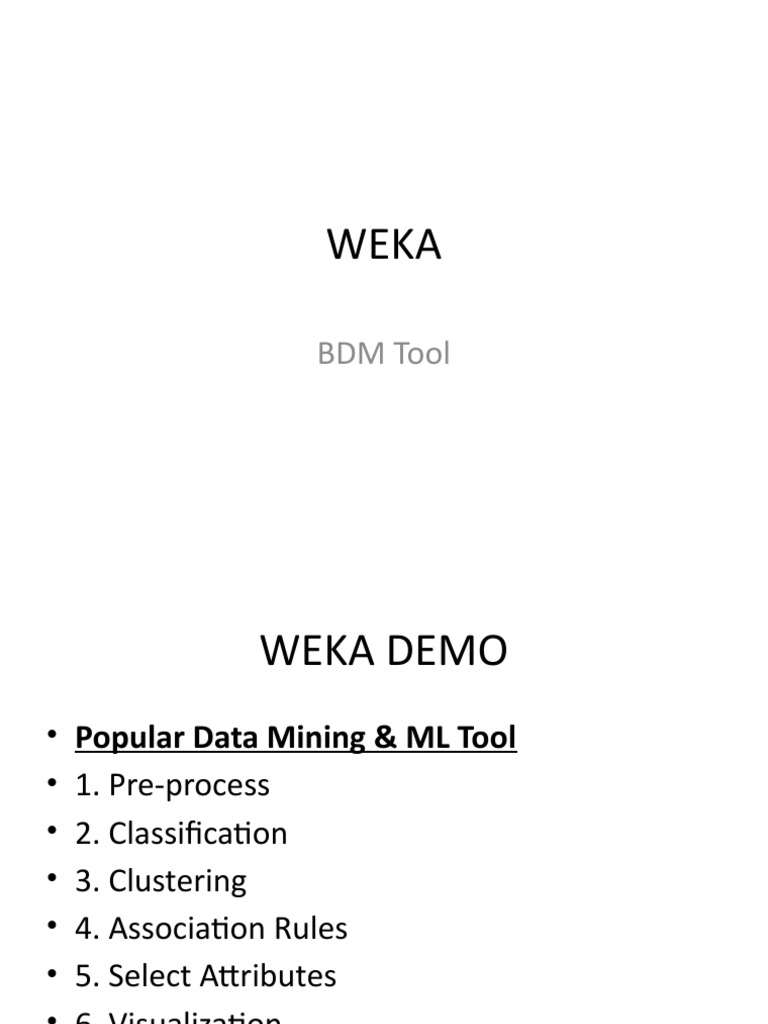 WEKA: A Guide for Data Scientists | PDF | Computers