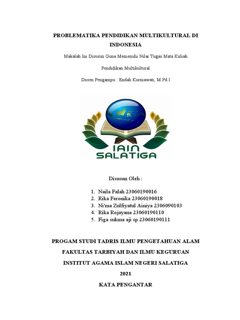 Problematika pendidikan multikultural di indonesia pdf
