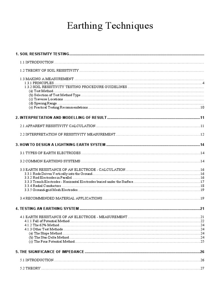 Earthing Fundamentals Handbook | PDF | Electrical Resistivity And ...