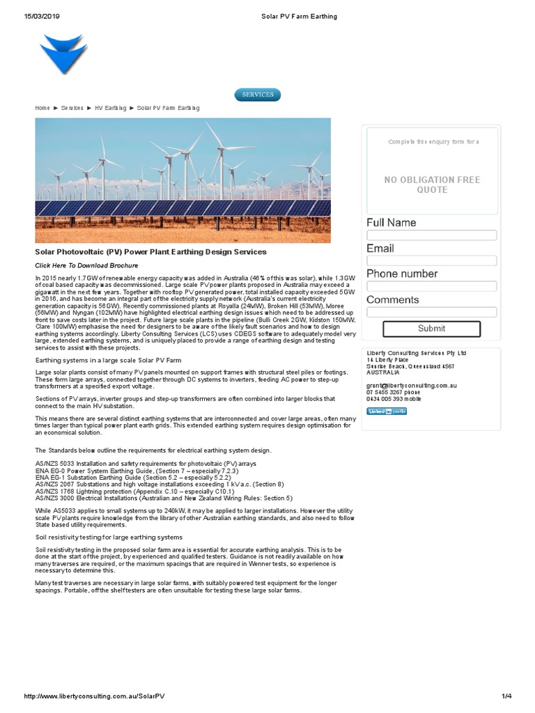 Solar PV Farm Earthing | PDF | Photovoltaics | Photovoltaic System
