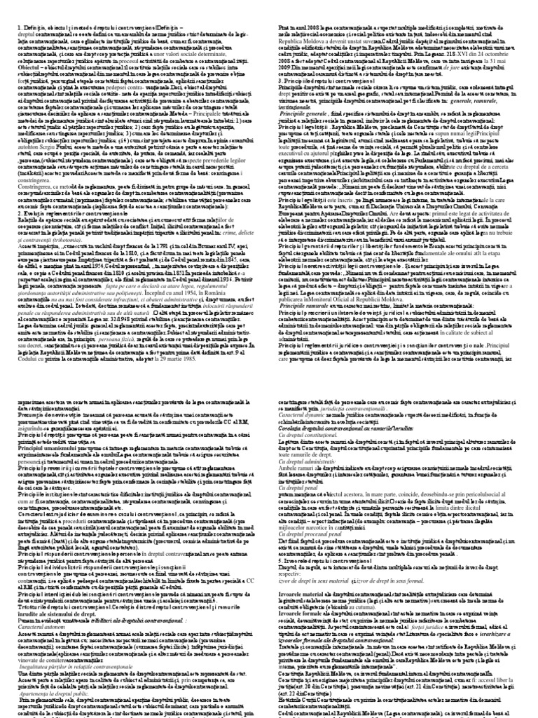 Drept Contraventional Copiute Examen Conspecte MD Compress PDF