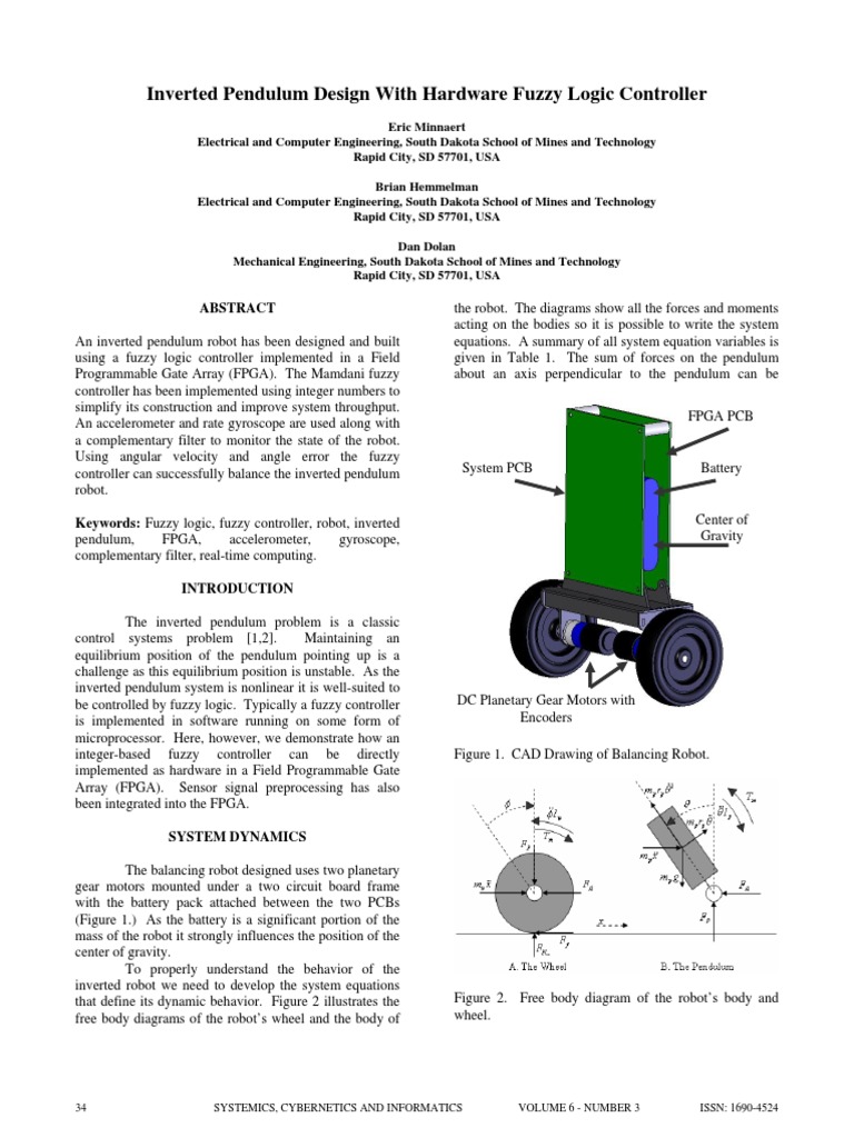 Inverted Pendulum Fuzzy Logic FPGA | PDF | Fuzzy Logic | Gyroscope