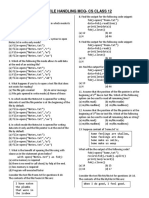 Python Data File Handling MCQ 12 CS