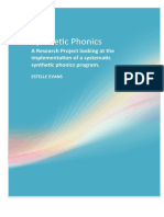 Synthetic Phonics: A Research Project Looking at The Implementation of A Systematic Synthetic Phonics Program