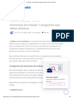 7 Preguntas de Entrevista de Trabajo Que Debes Dominar Este 2019