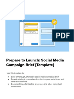 Prepare To Launch: Social Media Campaign Brief (Template)