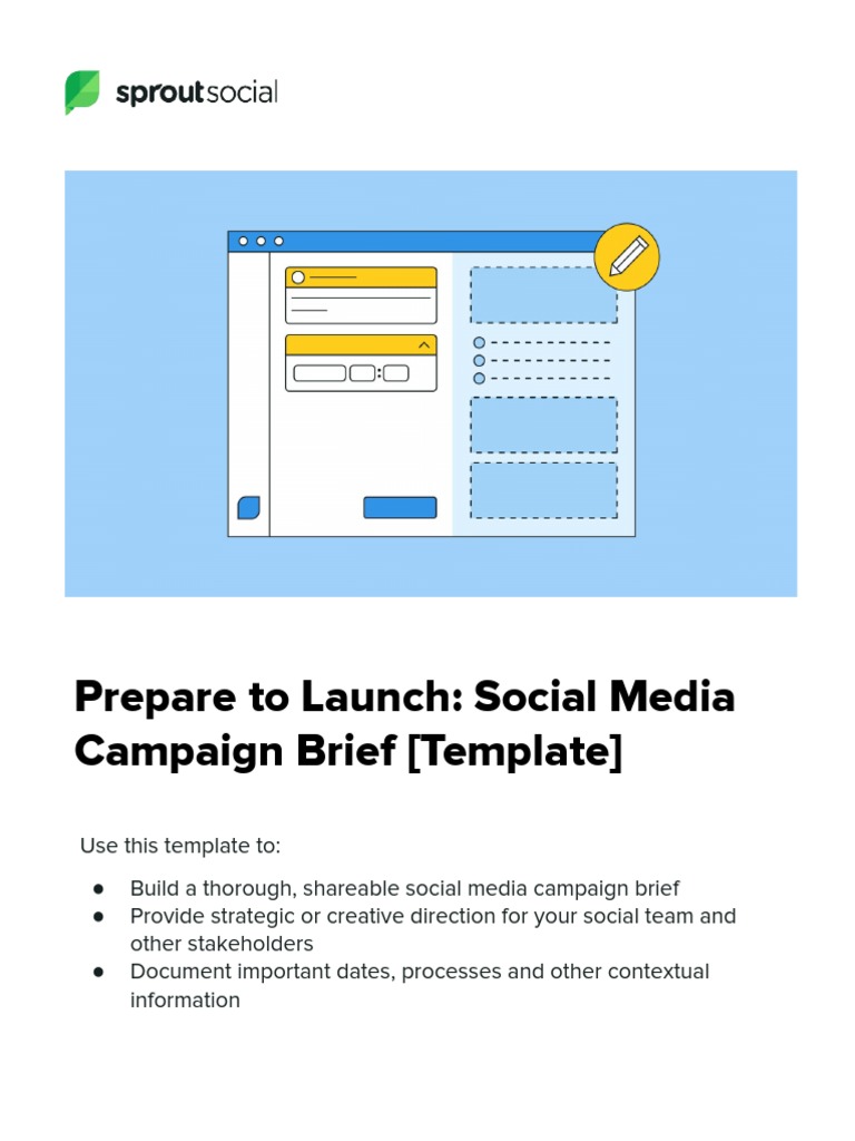 Social Media Campaign Brief Template - Sprout Social | PDF
