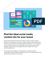 Find The Ideal Social Media Content Mix For Your Brand