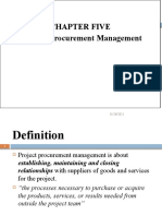 Chapter Five Project Procurement Management