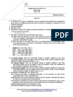 Sample Paper-01 (2016-17) Economics Class – XII