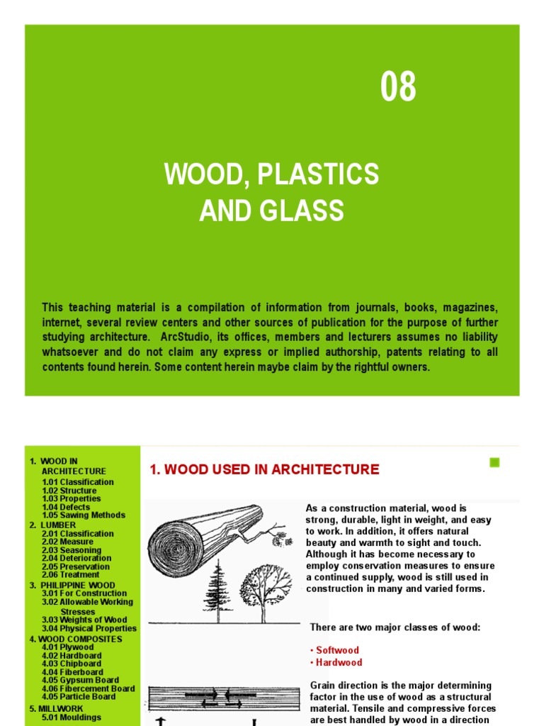 Wood and Plastic Classification Overview | PDF | Wood | Lumber