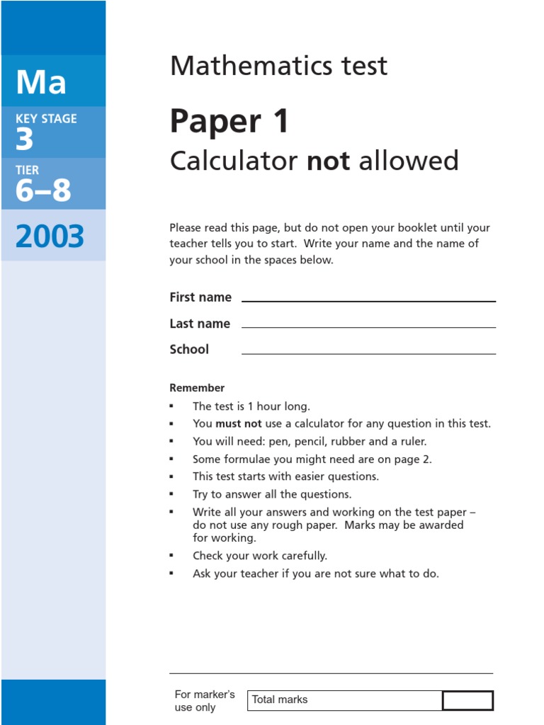 Paper 1: Mathematics Test | PDF | Area | Elementary Geometry