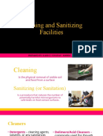 Cleaning and Sanitizing Facilities: Prepared By: Karis Z. Cunanan - MSHRM