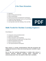 Skills Needed for Data Scientists vs. ML Engineers .