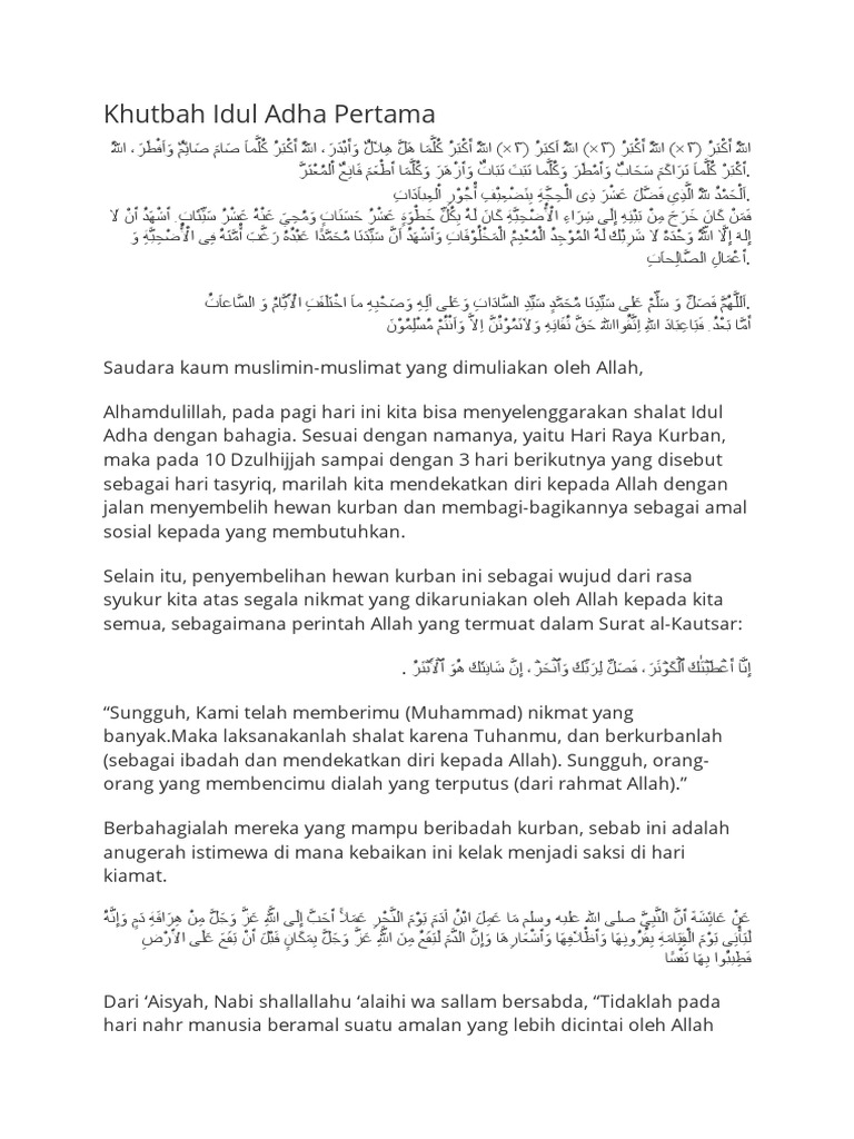 Khutbah Idul Adha PDF