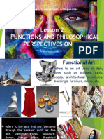 Functions and Philosophical Perspectives On Art