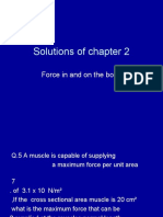 Solutions of Chapter 2: Force in and On The Body