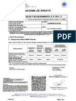 Resultado Bimestral Del Analisis Bactereologico de La Calidad de Agua.