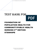 Test Bank For Foundations For Population Health in Community Public Health Nursing 5th Edition by Stanhope A++