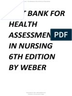 Test Bank For Health Assessment in Nursing 6th Edition by Weber All Chapters Newly Updated
