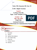 Program: B.Tech, CSE, Semester-III, Year-II CS-304: Digital Systems K-Map (Part-03) Topic: Four Variable K-Map