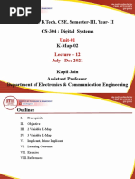 Program: B.Tech, CSE, Semester-III, Year-II CS-304: Digital Systems K-Map-02