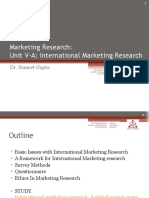 Marketing Research: Unit V-A: International Marketing Research