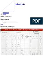 Classificação da Filtragem de Ar