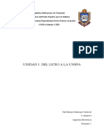 Unidad 1 Del Liceo A La UNEFA