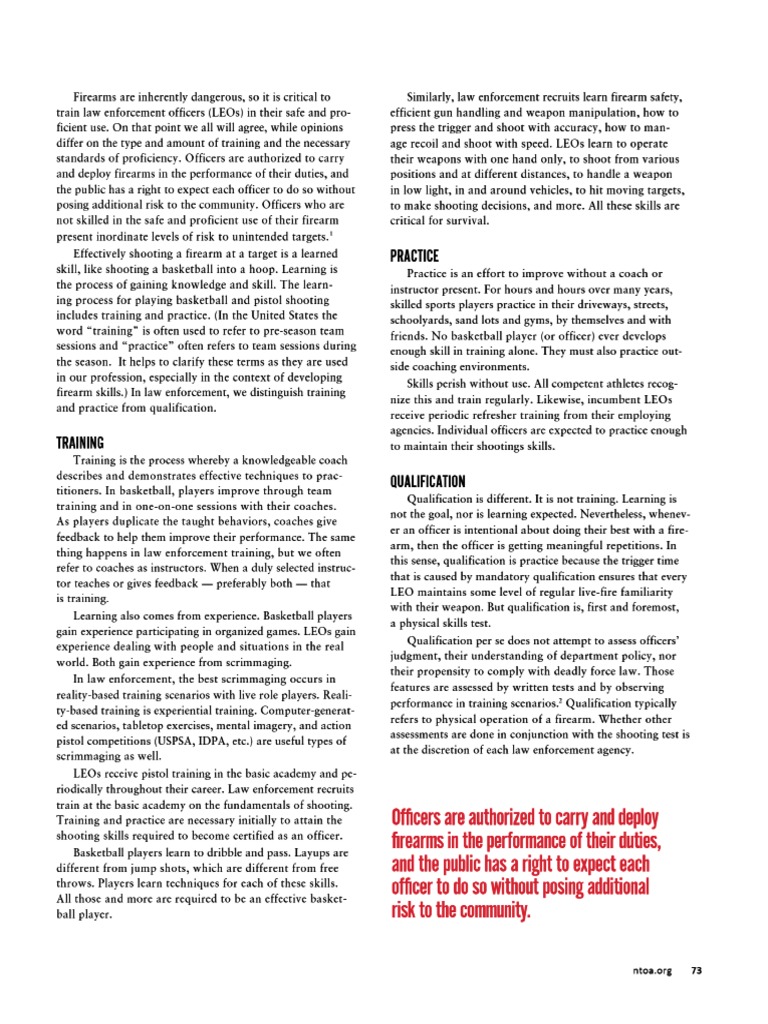 NTOA Pistol Qual, Training, and Practice Fall 2021 PDF